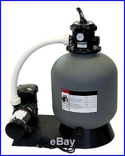 19 Inch Above Ground Swimming Pool Sand Filter System with1.5 HP Pump