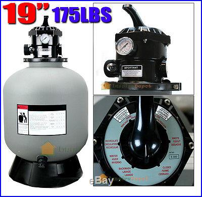 19 Inch Swimming Pool Sand Filter With 7 Way Valve Inground Pond Fountain New