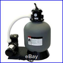 19 Sand Filter with1.5 Hp Above Ground Swimming Pool Pump System 110lb Capacity