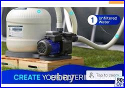 1/2HP Pool Pump2500GPH COMPLETE SET Sand Filter System with 6-Way Valve 1/2HP Pool Pump2500GPH COMPLETE SET Sand Filter System with 6-Way Valve