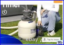 1/2HP Pool Pump2500GPH COMPLETE SET Sand Filter System with 6-Way Valve 1/2HP Pool Pump2500GPH COMPLETE SET Sand Filter System with 6-Way Valve