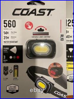 20 Coast LED Light Headlamps Rechargeable FL86R RL10