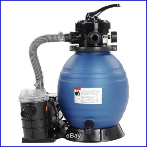 2400GPH 3/4HP Motor Pump 13 Sand Filter Strainer For Above Ground Swimming Pool