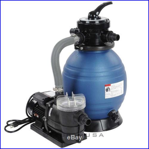 2400GPH 3/4HP Motor Pump 13 Sand Filter Strainer For Above Ground Swimming Pool