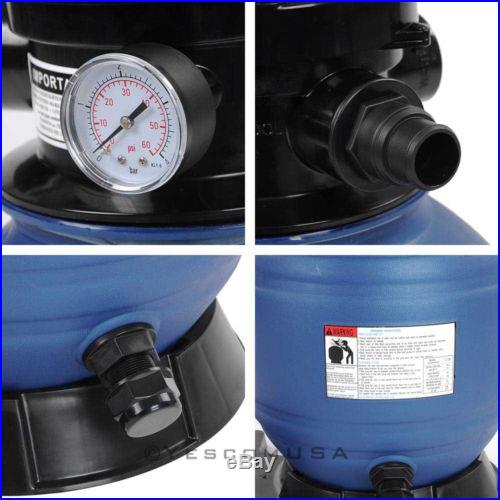2400GPH 3/4HP Motor Pump 13 Sand Filter Strainer For Above Ground Swimming Pool