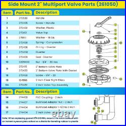 261050 2'' Hi-Flow Multiport Valve Replace for Pentair Pool/Spa D. E. &Sand Filter