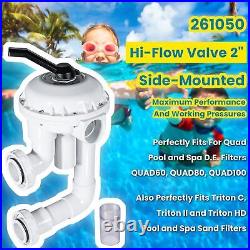 261050 2-Inch HiFlow Multiport Valve for Pentair Pool/Spa D. E. & Sand Filter