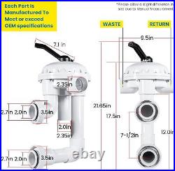 261050 2-Inch HiFlow Multiport Valve for Pentair Pool/Spa D. E. & Sand Filter