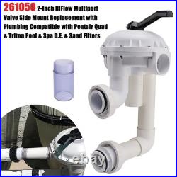 261050 Hi-Flow D. E. Filter 2in Slip Port Multiport Valve for Pentair Pac Fab