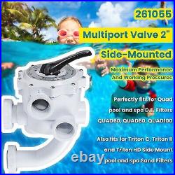 261055 Multiport Valve 2'' For Pentair Triton & Quad Pool/Spa D. E. & Sand Filter