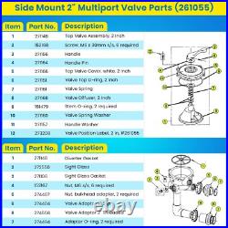261055 Multiport Valve 2'' For Pentair Triton & Quad Pool/Spa D. E. & Sand Filter 261055 Multiport Valve 2'' For Pentair Triton & Quad Pool/Spa D. E. & Sand Filter