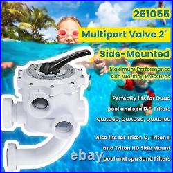 261055 Multiport Valve for Quad pool & spa D. E. Filter QUAD60, QUAD80, QUAD100