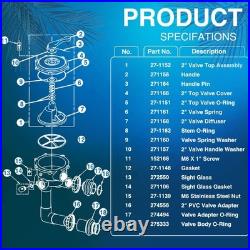 261152 2-Inch Threaded Multiport Valve for Pentair FNS, FNS Plus, Nautilus Plus