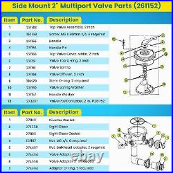 261152 Multiport Valve Kit 2 For Pentair FNS, FNS Plus, Nautilus Plus DE Filter 261152 Multiport Valve Kit 2 For Pentair FNS, FNS Plus, Nautilus Plus DE Filter