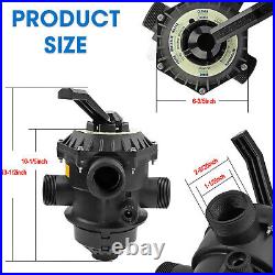 262506 1-1/2Inch 6-Way Clamp Style Valve Compatible with Pool & Spa Sand Filter