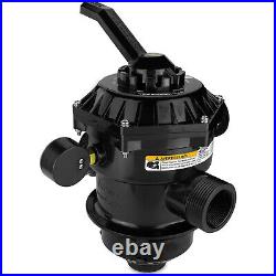 262506 1-1/2Inch 6-Way Clamp Style Valve Compatible with Pool & Spa Sand Filter