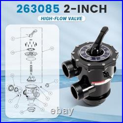 263085 Top Mount Multiport Valve Compatible with Pentair Tagelus Sand Filters, 2