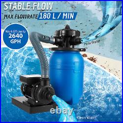 2640GPH 10 Sand Filter Above Ground 1/3HP Swimming Pool Pump intex compatible