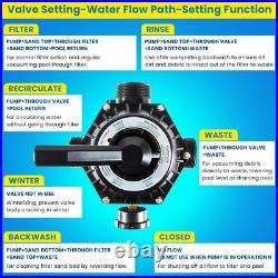272526 Sand Filter Multiport Valve Replacement for Pentair 262506 1-1/2 Inch 6 W