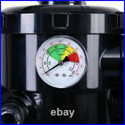 27 Inch Swimming Pool Sand Filter with 6-Way Valve For Above Ground Pool Pond
