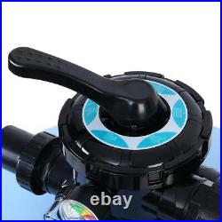 27 Inch Swimming Pool Sand Filter with 6-Way Valve For Above Ground Pool Pond