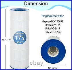 2X PA175 Spa Pool Filter For Hayward C1750, CX1750RE, Unicel C-8417, FC-1294 NEW 2X PA175 Spa Pool Filter For Hayward C1750, CX1750RE, Unicel C-8417, FC-1294 NEW