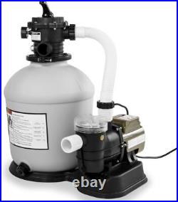 3100GPH Swimming Pool 16 Sand Filter 3/4 HP Pool Pump withTimer Above Ground Pool
