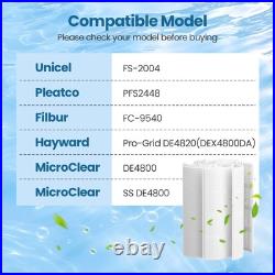 48 Sq. Ft FS-2004 DE Grid Pool Replacement Filter Set Compatible with Unicel F