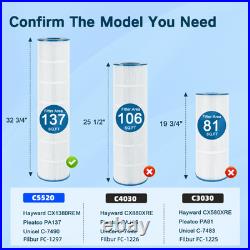 4PK C5520 Pool Filter Cartridges Fits Hayward CX1380/C-5500, PA137 4PK C5520 Pool Filter Cartridges Fits Hayward CX1380/C-5500, PA137