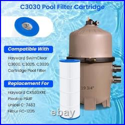4Pcs C3030 Pool Filter Cartridges Compatible with Hayward SwimClear C3020 PA81