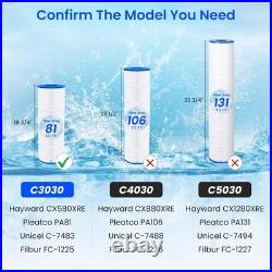 4Pcs C3030 Pool Filter Cartridges Compatible with Hayward SwimClear C3020 PA81