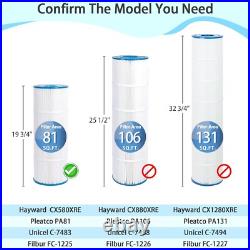 4X PA81 Pool Filter For Hayward C580E C3030, C-3025, CX580XRE, Unicel C-7483 US