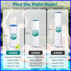 4X PA81 Spa Pool Filter For Hayward C580E C3030 CX580XRE, Unicel C-7483 FC-1225