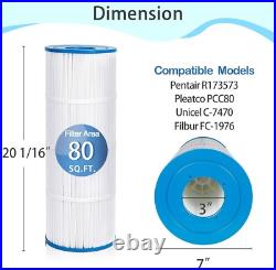 4X Pool Filter Cartridge For Pentair Clean & Clear Plus 320 PCC80 FC-1976 C-7470 4X Pool Filter Cartridge For Pentair Clean & Clear Plus 320 PCC80 FC-1976 C-7470