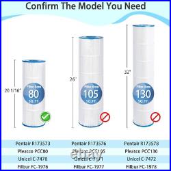 4X Pool Filter Cartridge For Pentair Clean & Clear Plus 320 PCC80 FC-1976 C-7470 4X Pool Filter Cartridge For Pentair Clean & Clear Plus 320 PCC80 FC-1976 C-7470