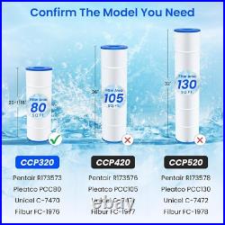 4X Pool Filter For Pentair Clean & Clear Plus 320 PCC80 FC-1976 FC-6465 C-7470 4X Pool Filter For Pentair Clean & Clear Plus 320 PCC80 FC-1976 FC-6465 C-7470