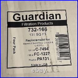 4 Guardian Filtration 732-166 Replacement for CX1280-XRE &RE Hayward C-5025&5030