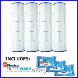 4 PK Pleatco PA106-PAK4 Filter Cartridge Hayward SwimClear with 3x Filter Washes