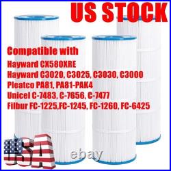 4-Pack C3030 Pool Filter Cartridges for Hayward Swim Clear C580E, CX580XRE, PA81