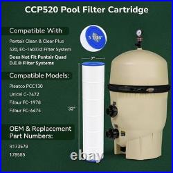 4-Pack CCP520 Filter, Fits Pentair 520/Waterway 525, Replaces PCC130/R173578
