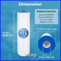 4-Pack CV460 Pool Filter 4x115 Sq. Ft for Jandy CL460 R0554600 PJAN115 4-Pack CV460 Pool Filter 4x115 Sq. Ft for Jandy CL460 R0554600 PJAN115