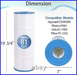 4 Pack Future Way Filter Cartridges Compatible with Hayward C3030/C3025/C3020 Pool