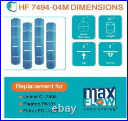 4 Pack HF7494-04M Elite Aseptic Pool Filter Cartridge Replacement for PA131, U