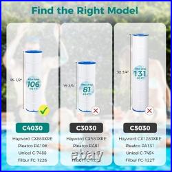 4-Pack PA106 Pool Filter Cartridges 425 sq. Ft for Hayward C4030, C4025, C4020