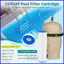 4-Pack PCC105/CCP420 Pool Filter Cartridge Fits Pentair Clean Clear Plus C-7471