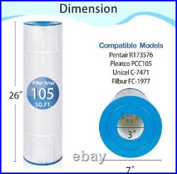 4-Pack PCC105-PAK4 Pool Filter for Pentair Clean & Clear Plus 420 CCP420 C-7471