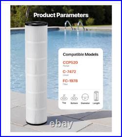 4-Pack PCC130 Pool Filters for Pentair CCP520 Clean & Clear Plus 520 520sqft 4-Pack PCC130 Pool Filters for Pentair CCP520 Clean & Clear Plus 520 520sqft