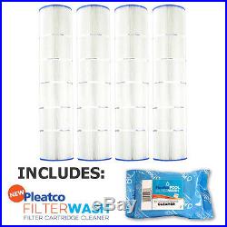 4 Pack Pleatco PA137-PAK4 Pool Cartridges Hayward SwimClear with 1x Filter Wash