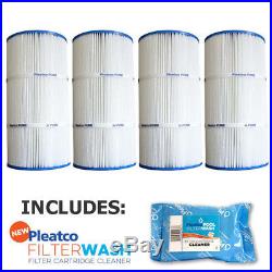 4 Pack Pleatco PA56SV-PAK4 Filter Cartridge Hayward SwimClear with 1x Filter Wash