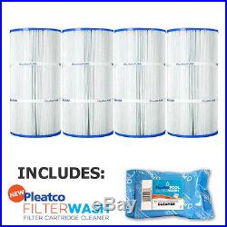 4 Pack Pleatco PCC60 Filter Cartridge Pentair Clear & Clear with 1x Filter Wash